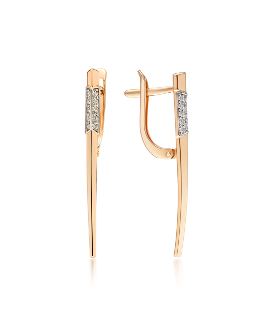 Zelta auskari ar cirkonijiem