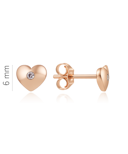 Zelta auskari ar briljantiem "Sirsniņa"