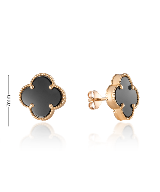 Zelta auskari ar oniksiem