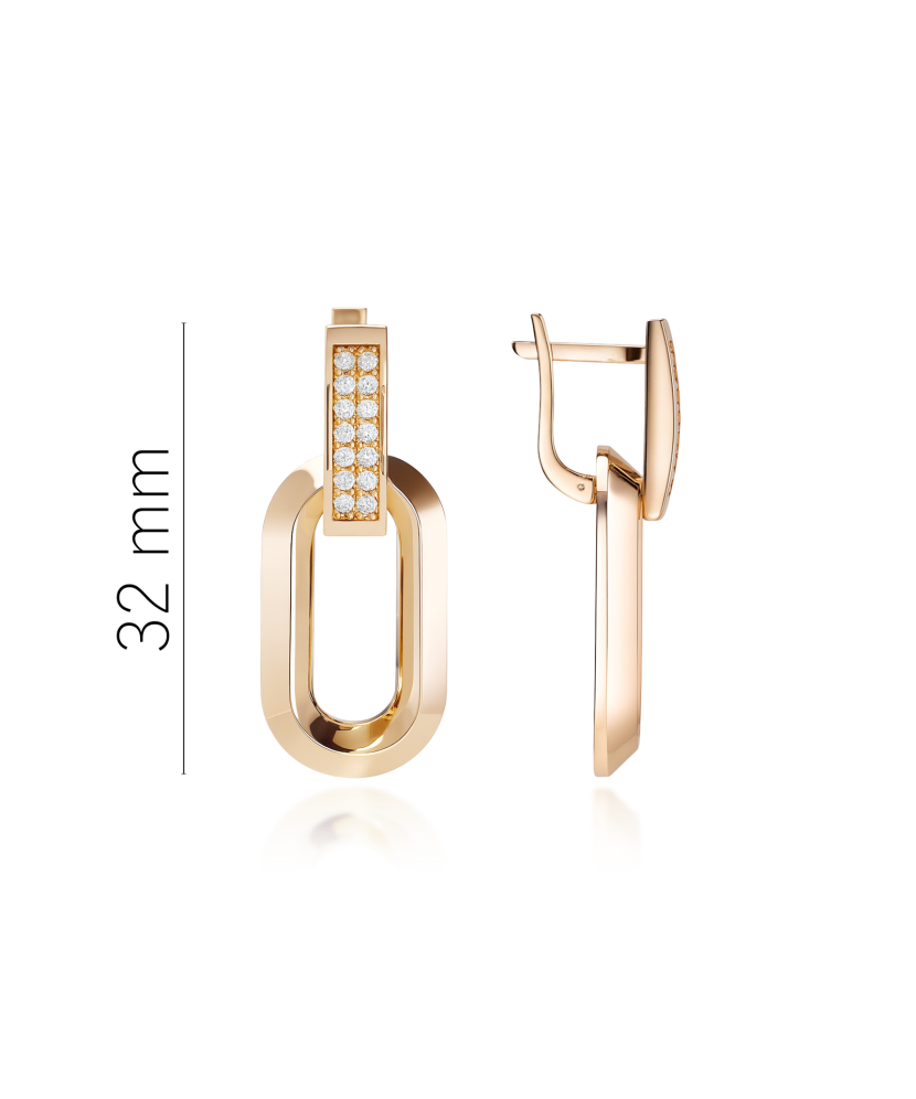 Zelta auskari ar cirkonijiem