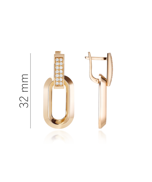 Zelta auskari ar cirkonijiem