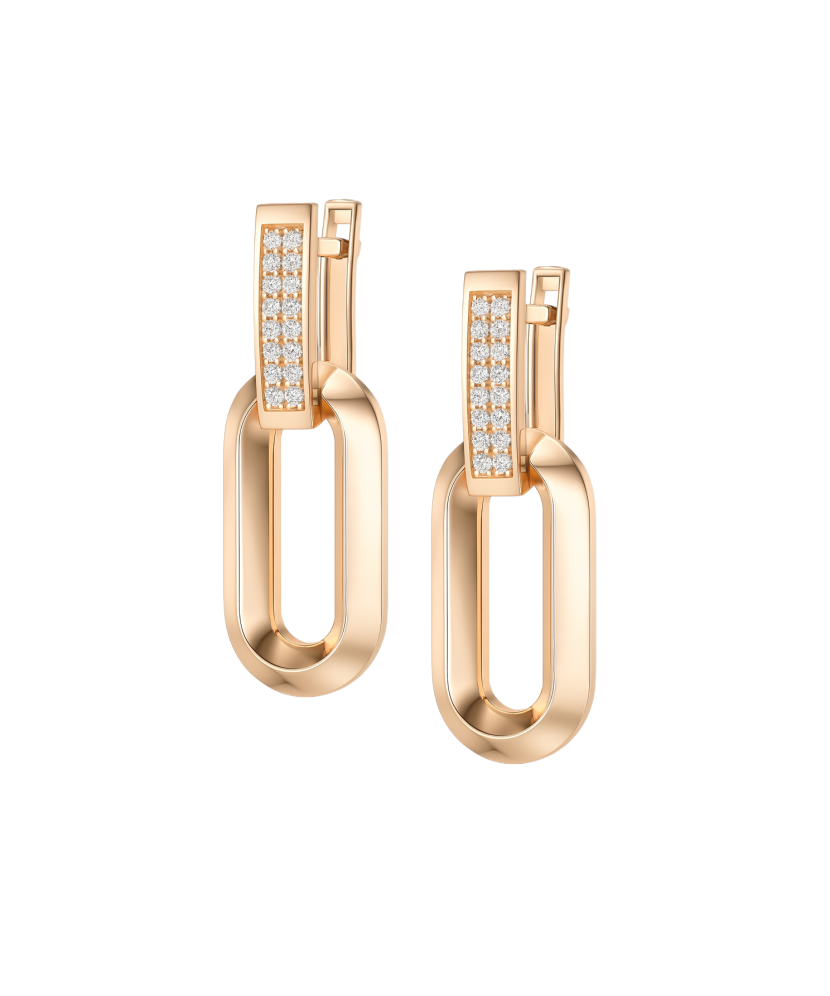 Золотые серьги с цирконами