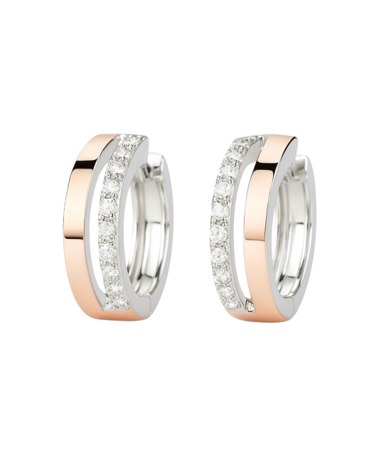 Apzeltīti sudraba auskari ar cirkonijiem