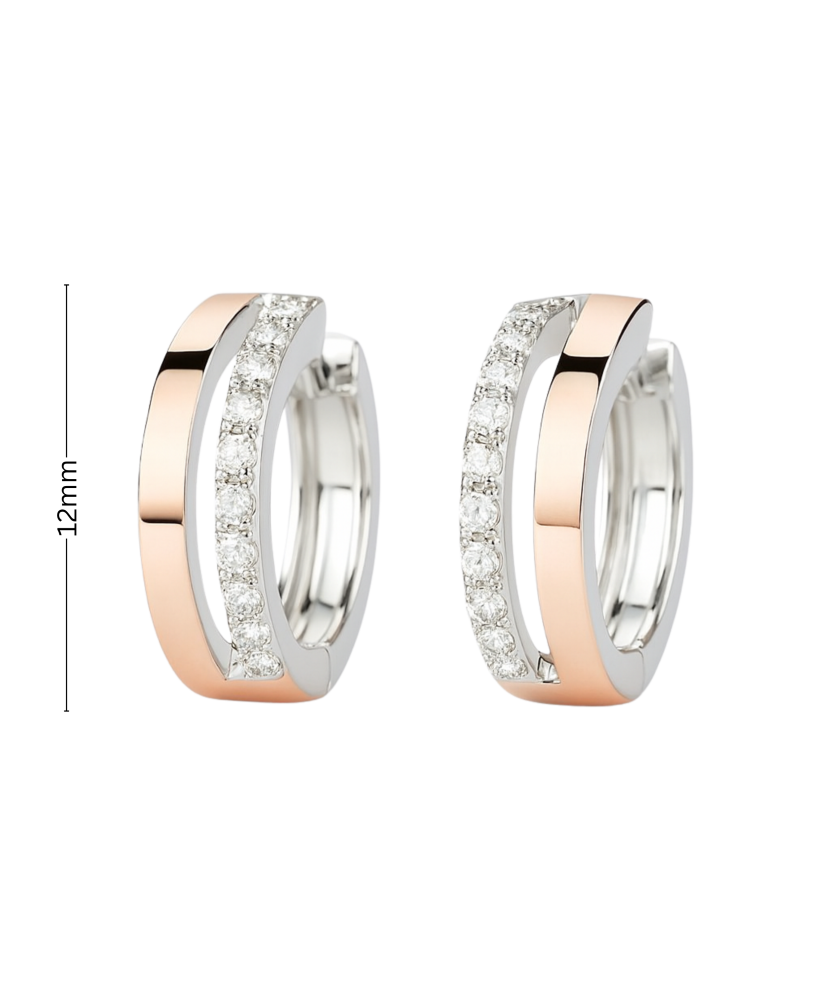 Серьги из позолоченного серебра с цирконами