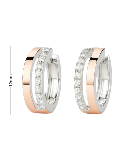 Apzeltīti sudraba auskari ar cirkonijiem