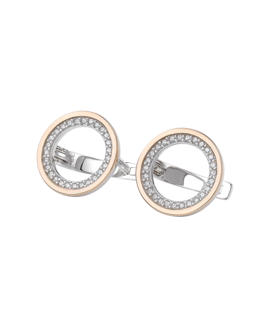 Apzeltīti sudraba auskari ar cirkonijiem