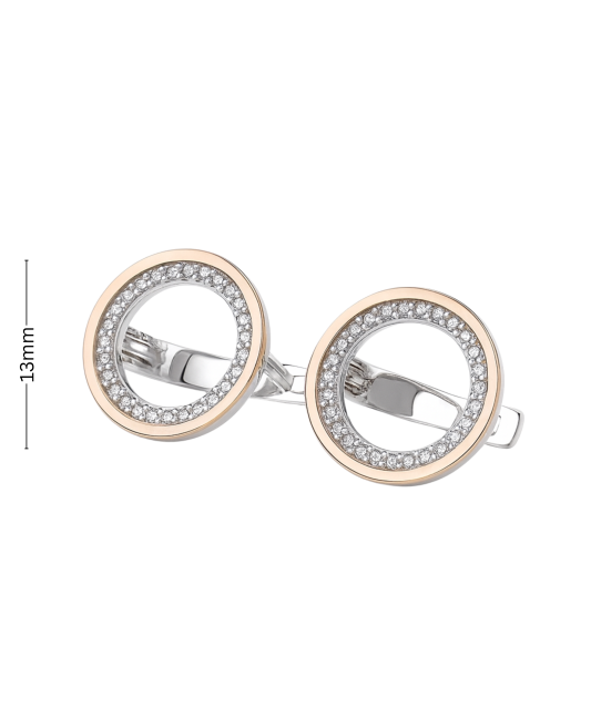 Apzeltīti sudraba auskari ar cirkonijiem