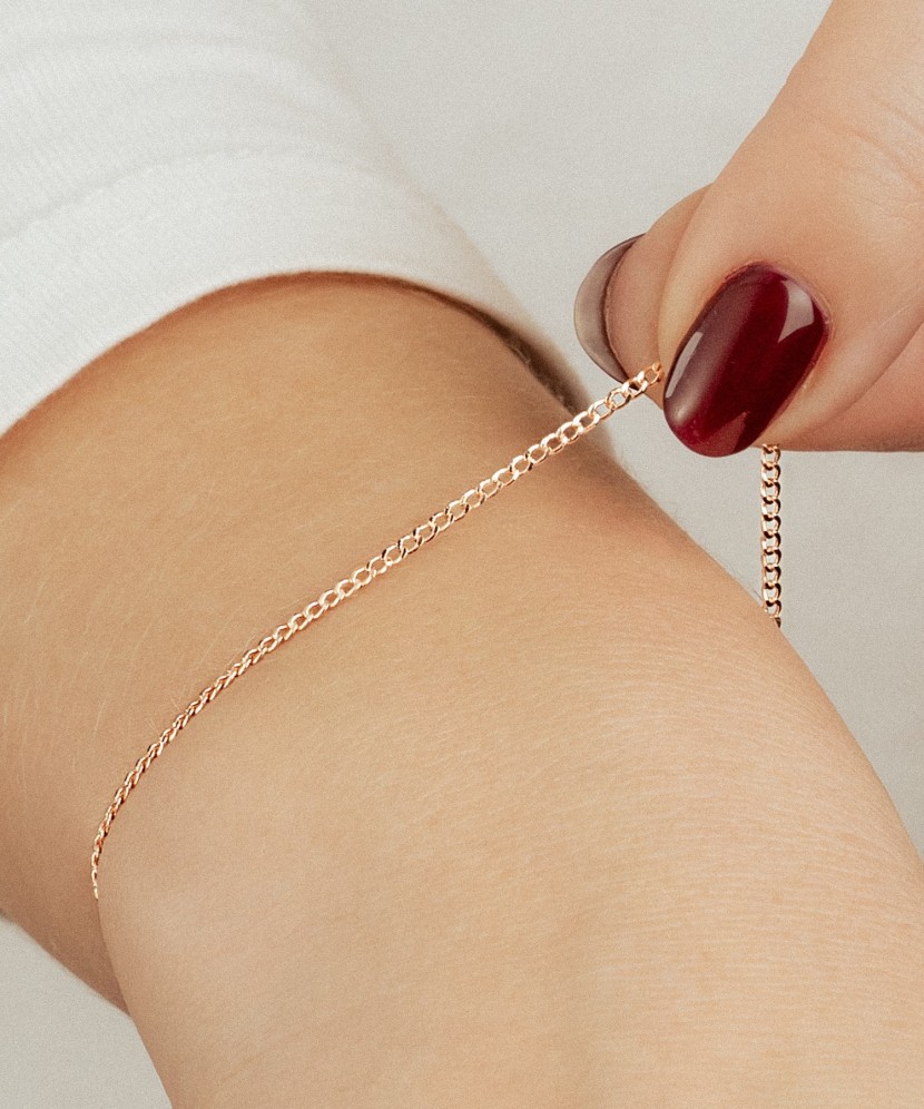 Zelta rokassprādze "Curb" 1.6mm