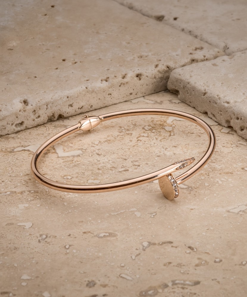 Золотой браслет с цирконами