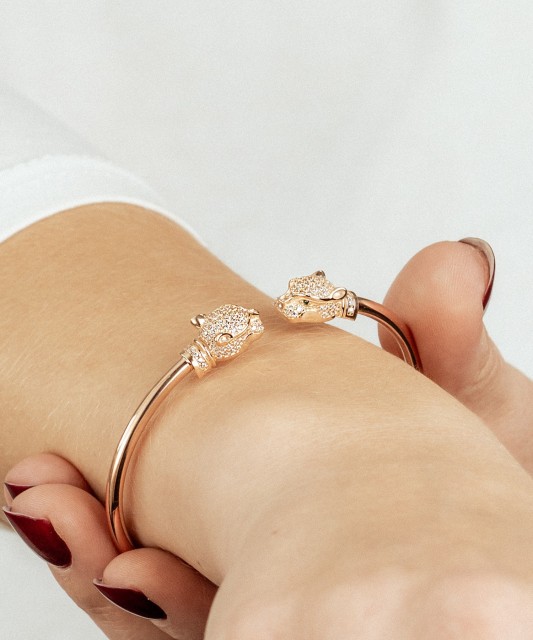 Zelta rokassprādze ar cirkonijiem