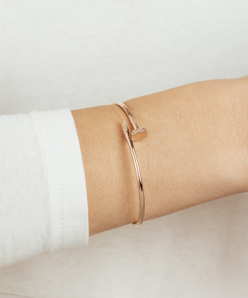 Zelta rokassprādze ar cirkonijiem