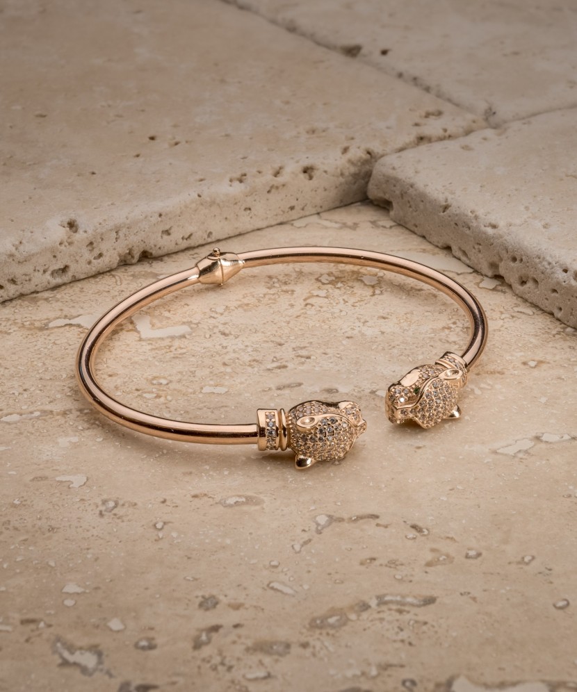 Zelta rokassprādze ar cirkonijiem