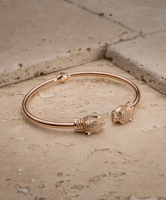 Zelta rokassprādze ar cirkonijiem