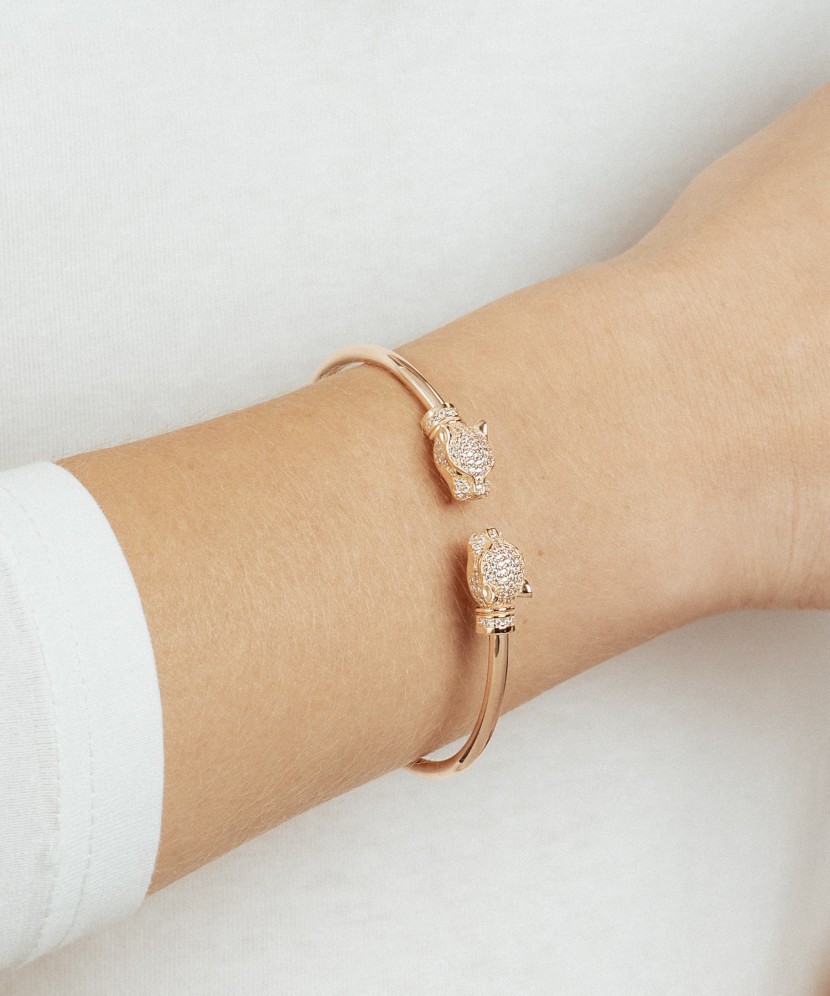 Zelta rokassprādze ar cirkonijiem