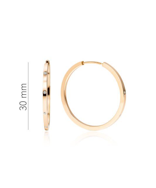 Zelta auskaru komplekti, 30 mm - Goldinga