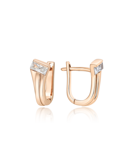 Zelta auskari ar cirkonijiem - Goldinga