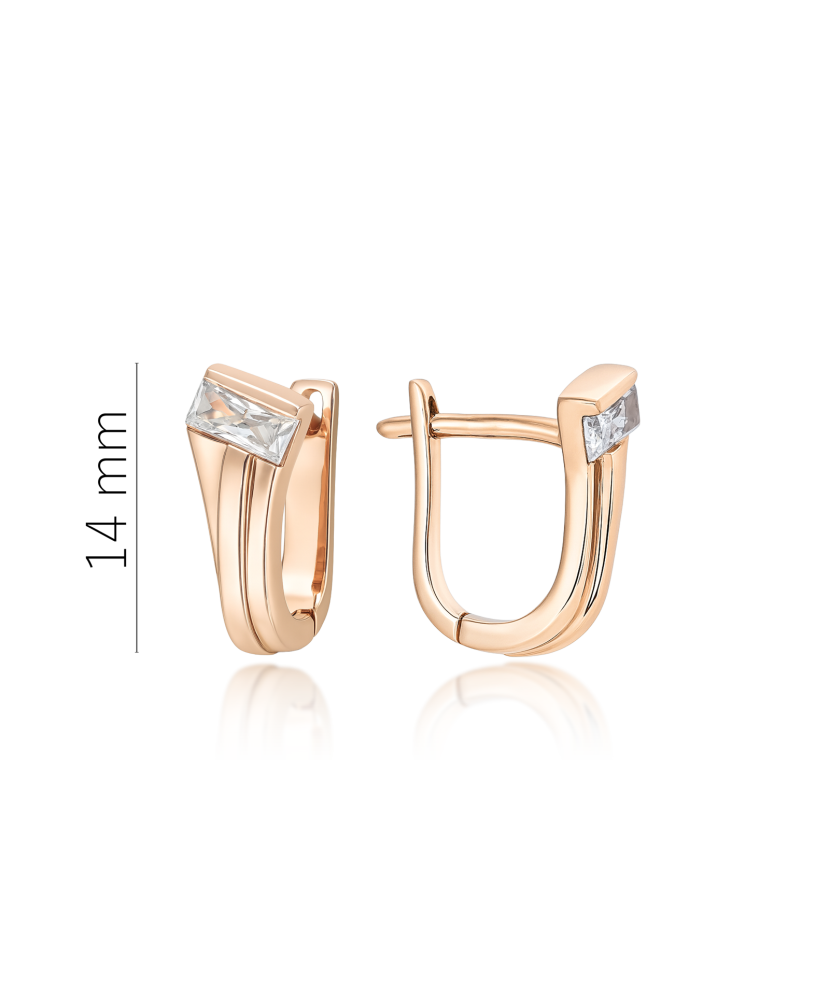 Zelta auskari ar cirkonijiem - Goldinga