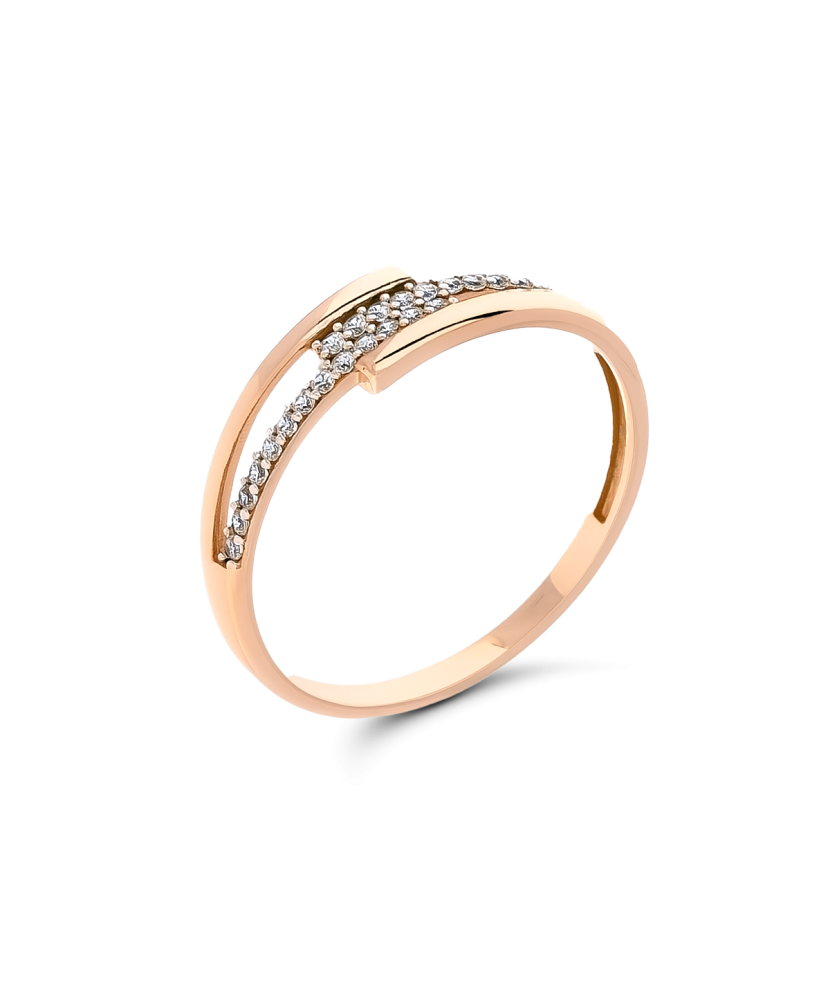 Zelta gredzens ar cirkonijiem - Goldinga