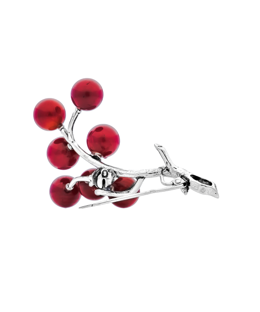 Sidabrinė sagė su koralais  - Goldinga