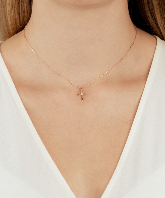 Zelta piekariņš ar briljantiem "Krustiņš"