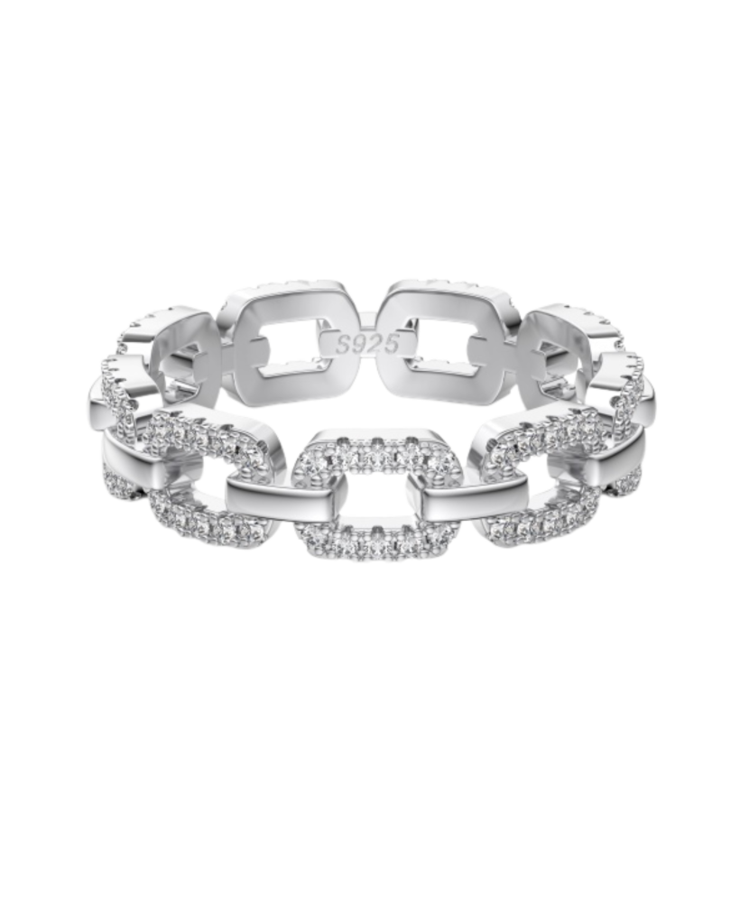 Sudraba gredzens ar cirkonijiem