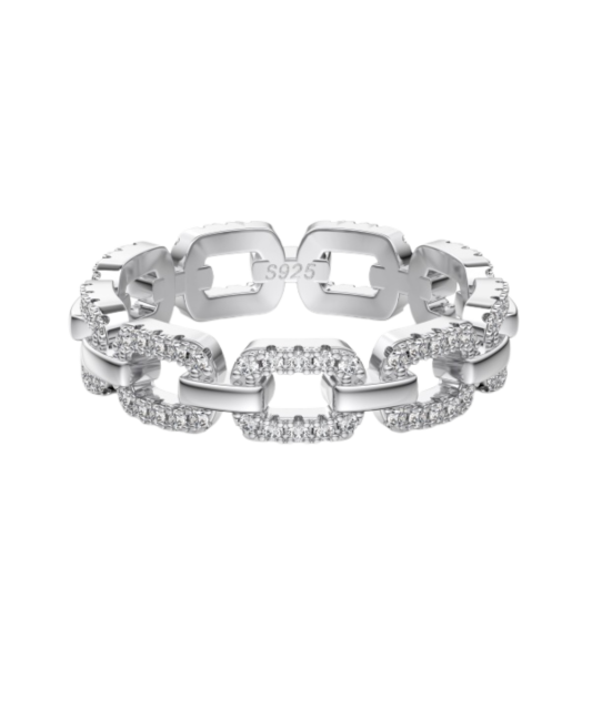 Sudraba gredzens ar cirkonijiem