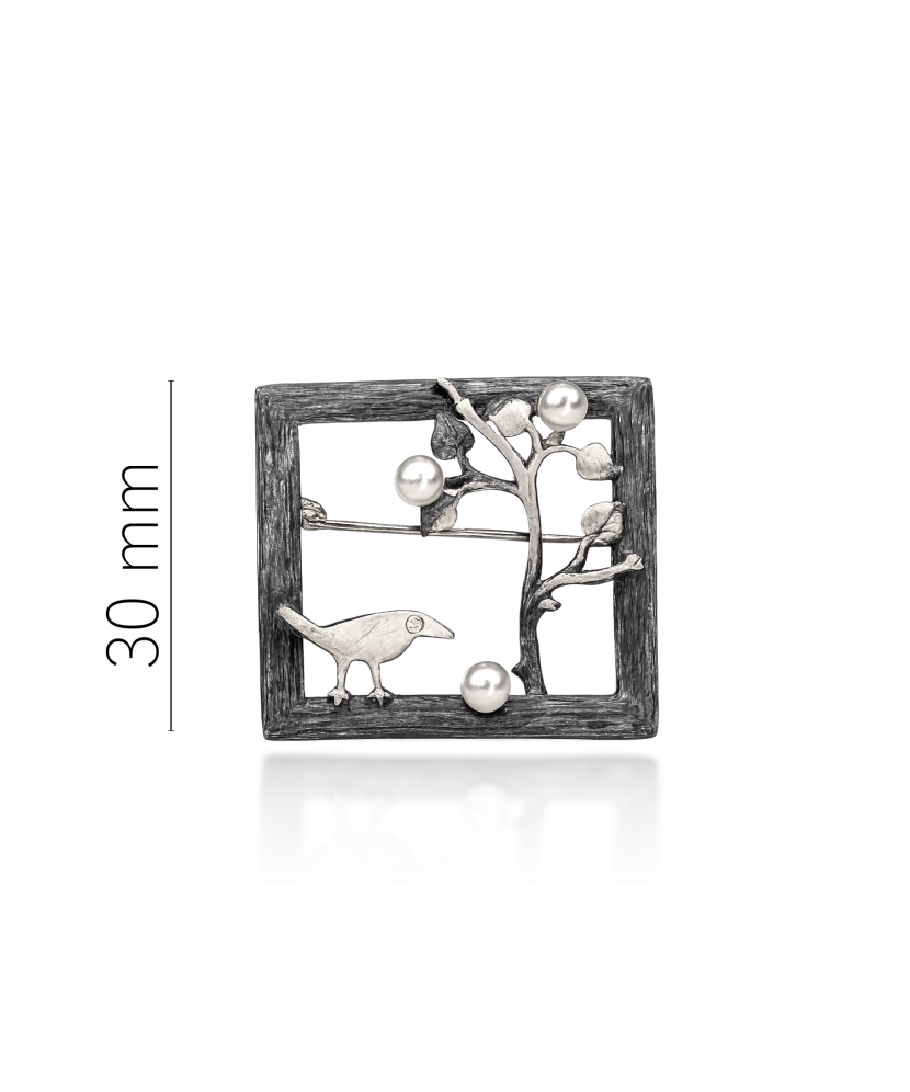 Sudraba sakta ar pērli