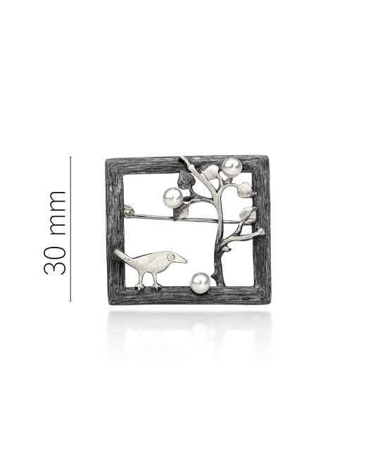 Sudraba sakta ar pērli