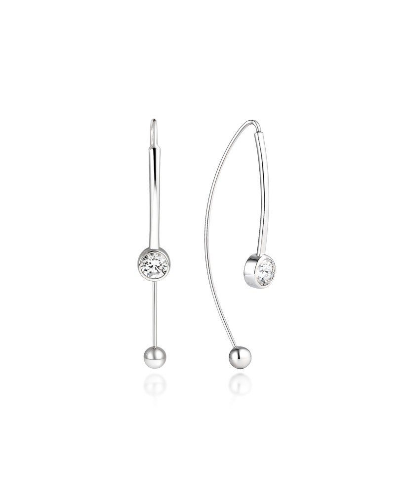 Серьги из серебра с цирконами