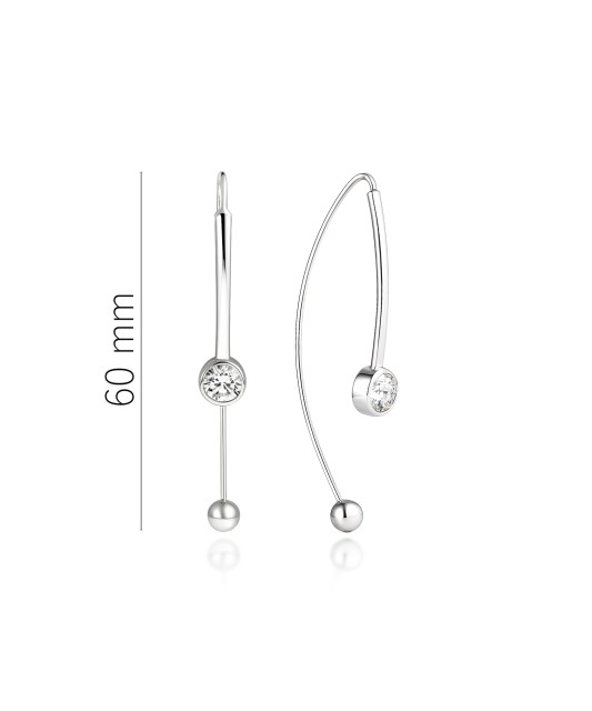 Sudraba auskari ar cirkonijiem