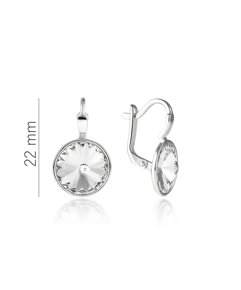 Sudraba auskari ar kristāliem