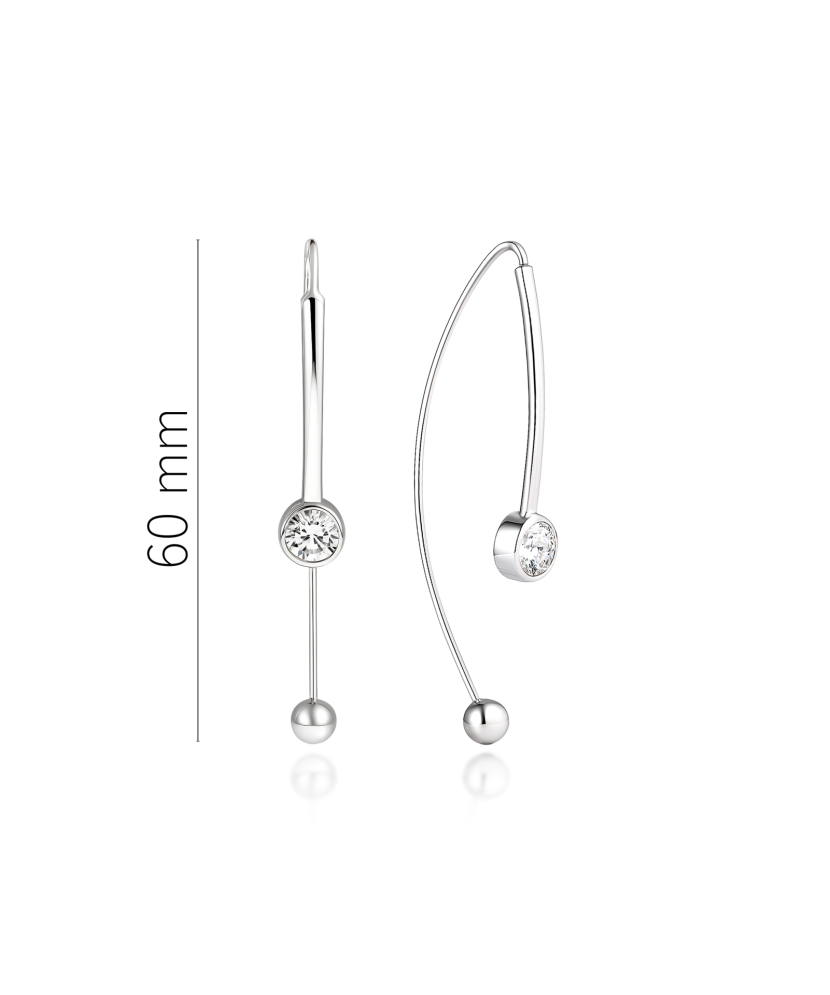 Sudraba auskari ar cirkonijiem