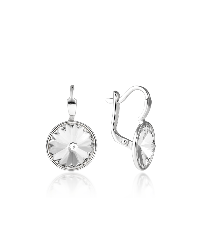 Sudraba auskari ar kristāliem