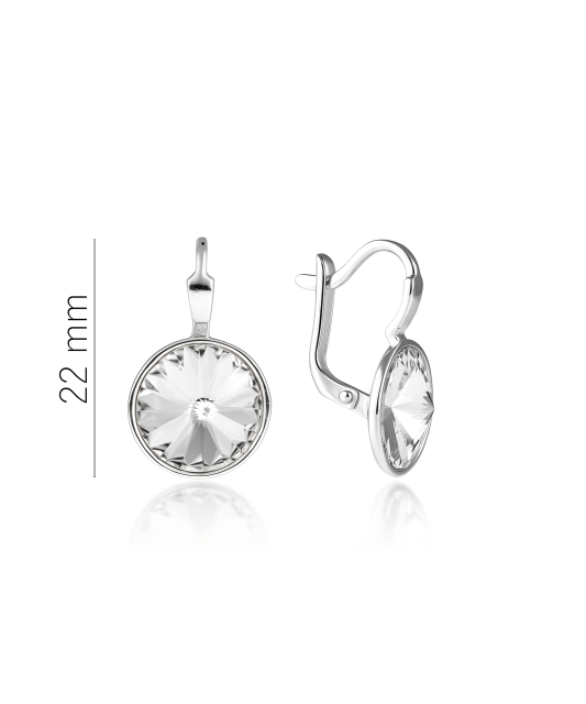 Sudraba auskari ar kristāliem