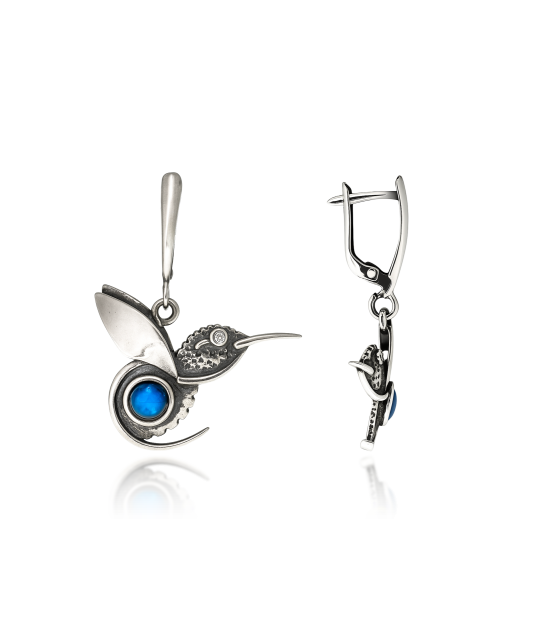 Серьги из серебра с перламутром