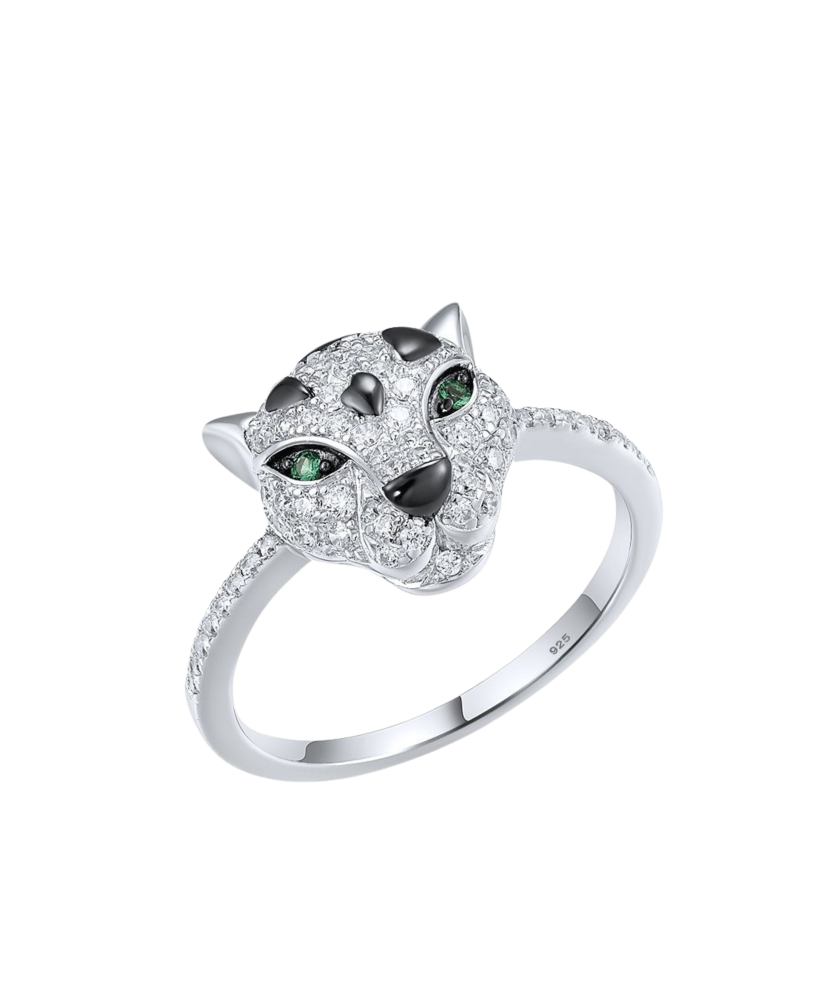 Sudraba gredzens ar cirkonijiemun špineļiem