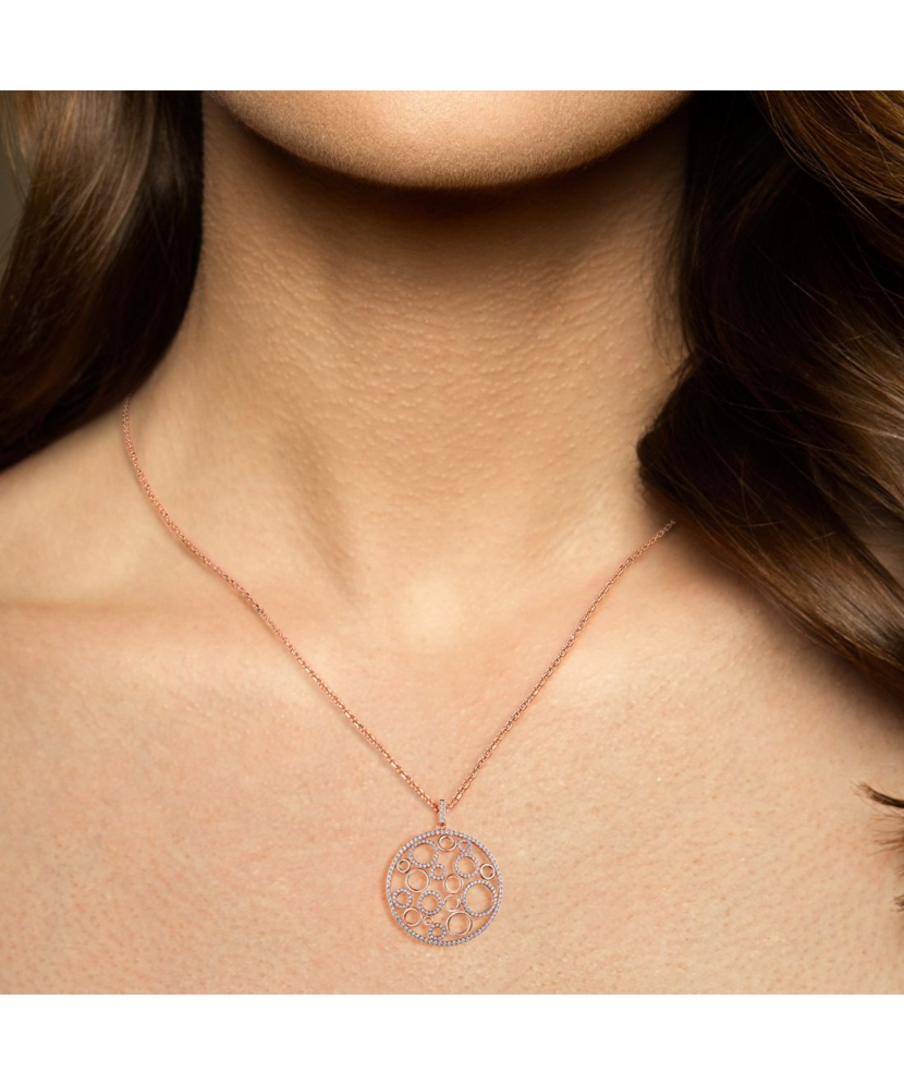 Позолоченная подвеска из серебра с цирконами