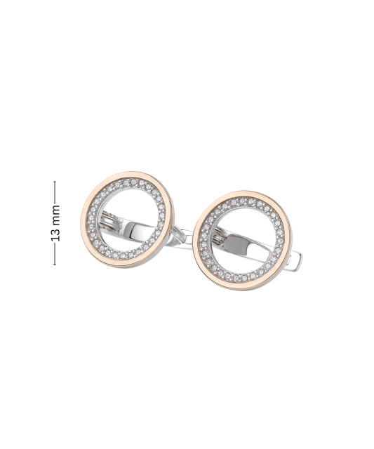 Apzeltīti sudraba auskari ar cirkonijiem