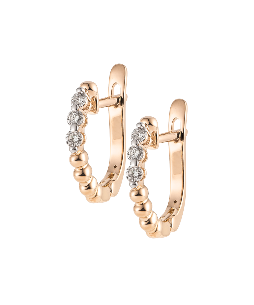 Zelta auskari ar briljantiem