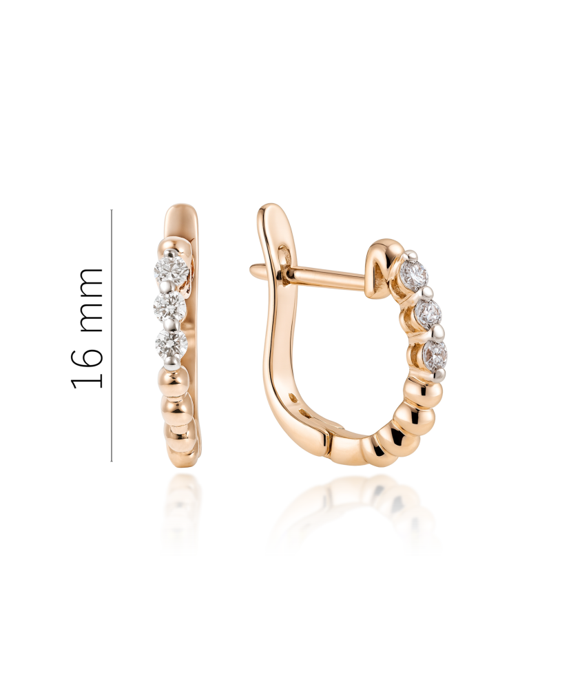 Zelta auskari ar briljantiem