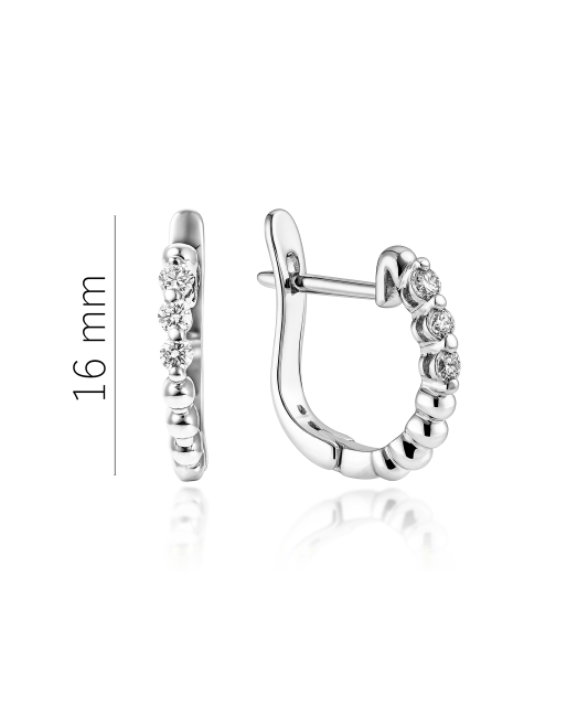 Baltā zelta auskari ar briljantiem