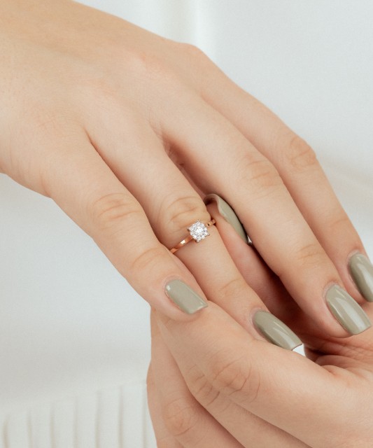 Zelta gredzens ar briljantiem