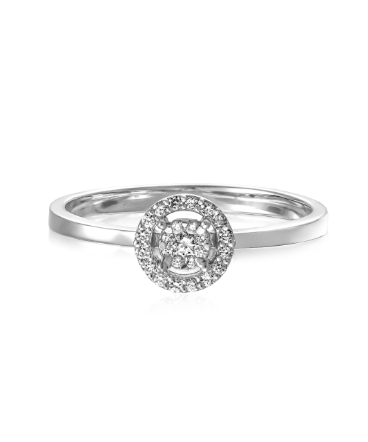 Baltā zelta gredzens ar briljantiem