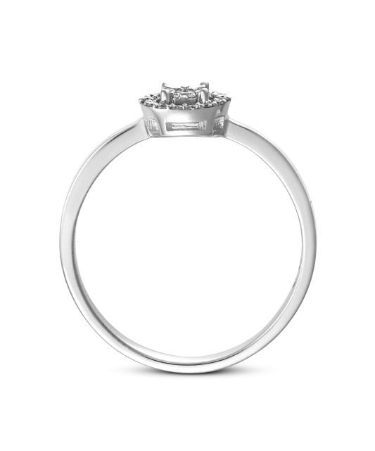 Baltā zelta gredzens ar briljantiem