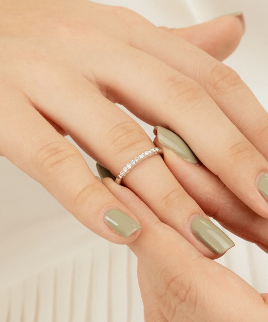 Кольцо из белого золота с бриллиантами (0,18ct)