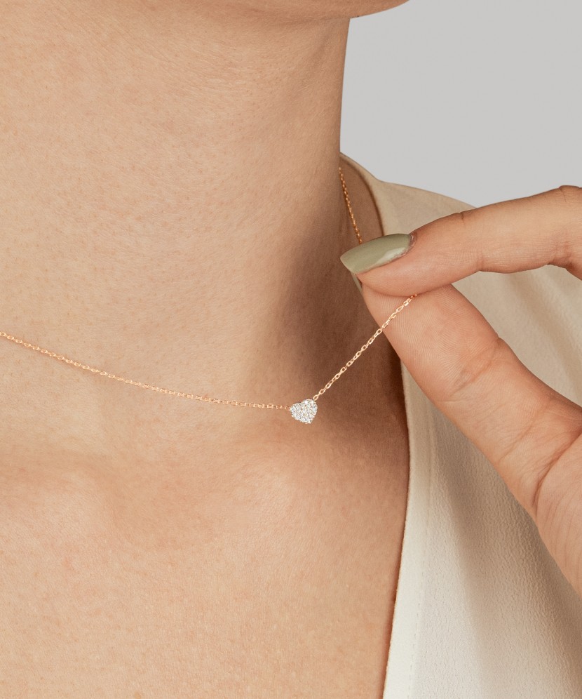 Dzeltena zelta ķēdīte ar briljanta piekariņu