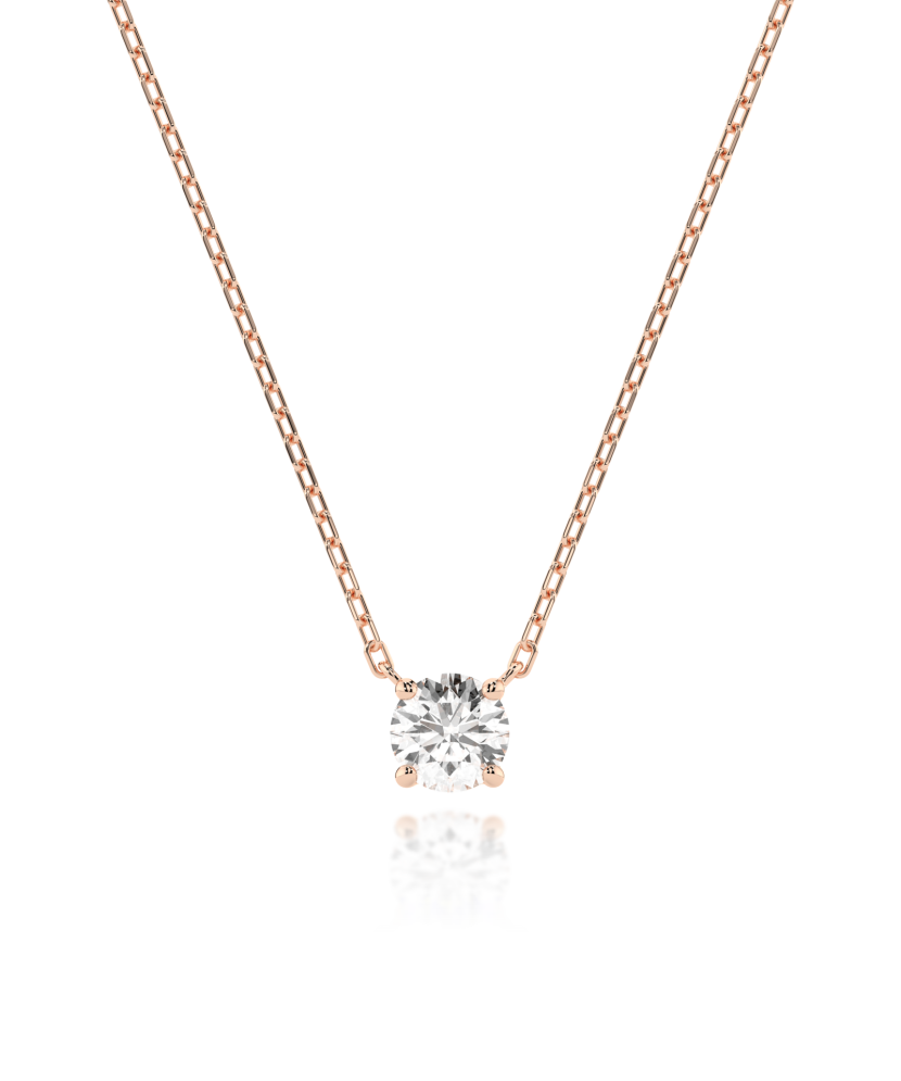 Zelta ķēdīte ar briljanta piekariņu