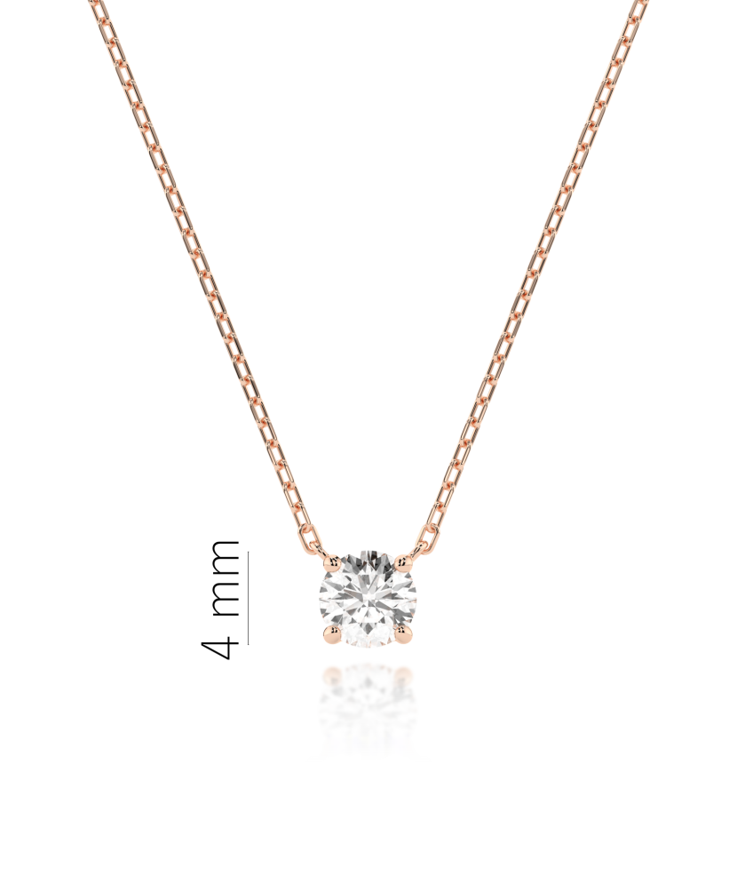 Zelta ķēdīte ar briljanta piekariņu