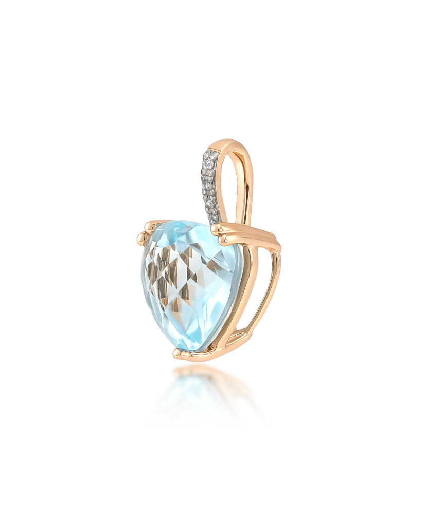 Zelta piekariņš ar topāzu un cirkonijiem