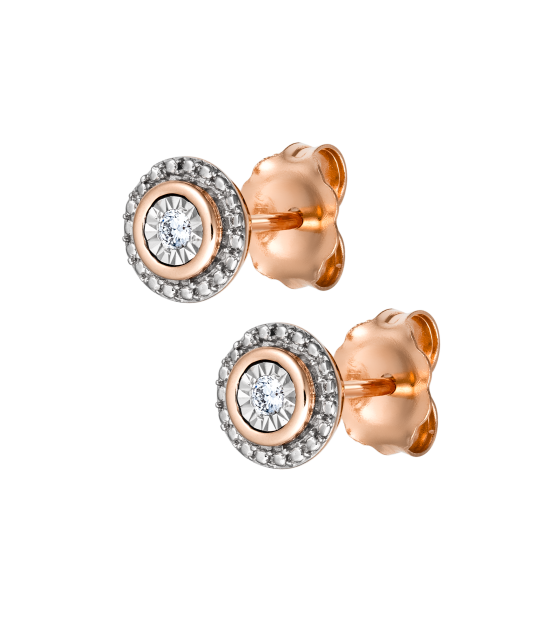 Золотые серьги с алмазами